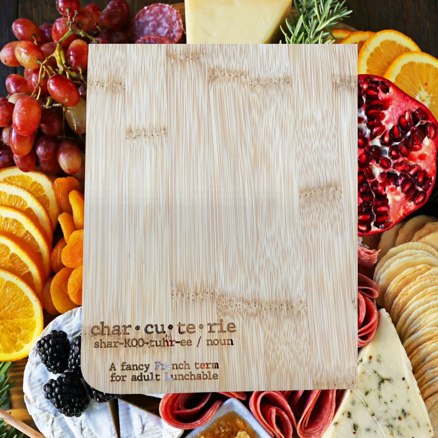 Laser Engraved Adult Lunchable Charcuterie Board