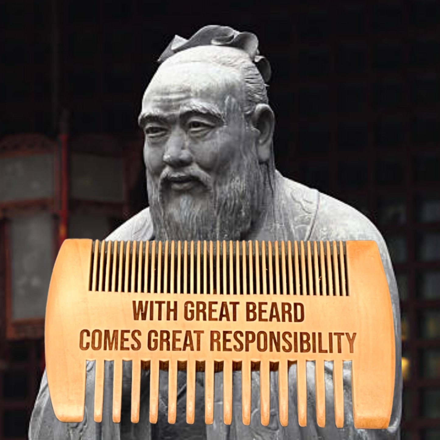 With Great Beard Comes Great Responsibility Beard Comb