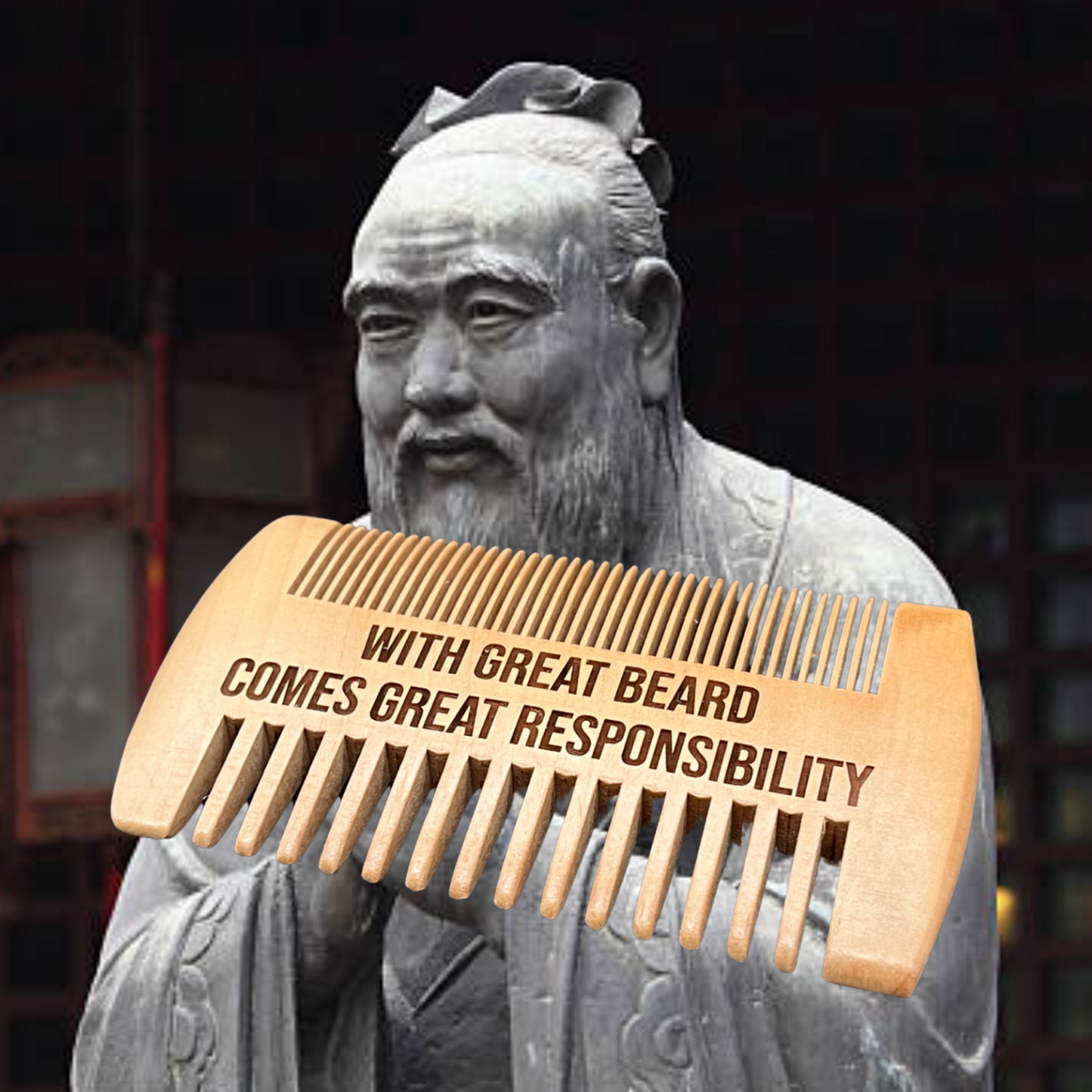 With Great Beard Comes Great Responsibility Beard Comb