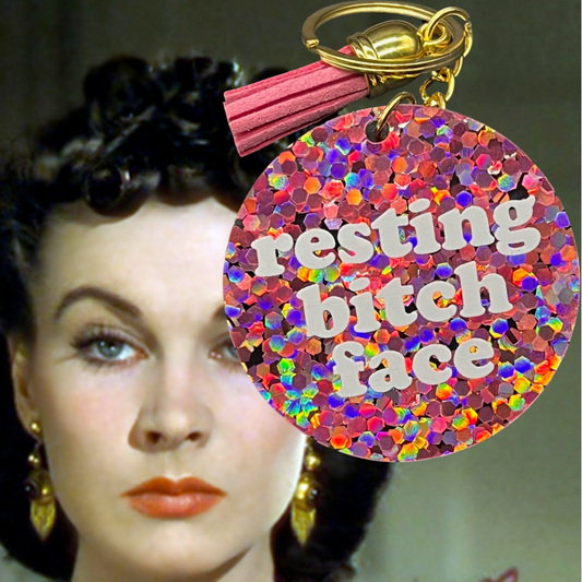 Resting Bitch Face Keychain