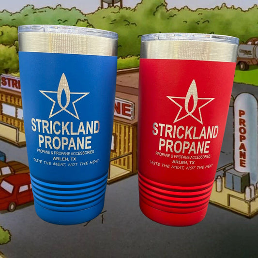 King of the Hill Strickland Propane Tumbler