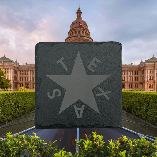 Texas Slate Coaster Set