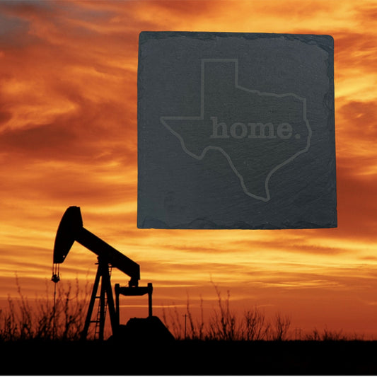 4pc Texas Home Slate Coaster Set